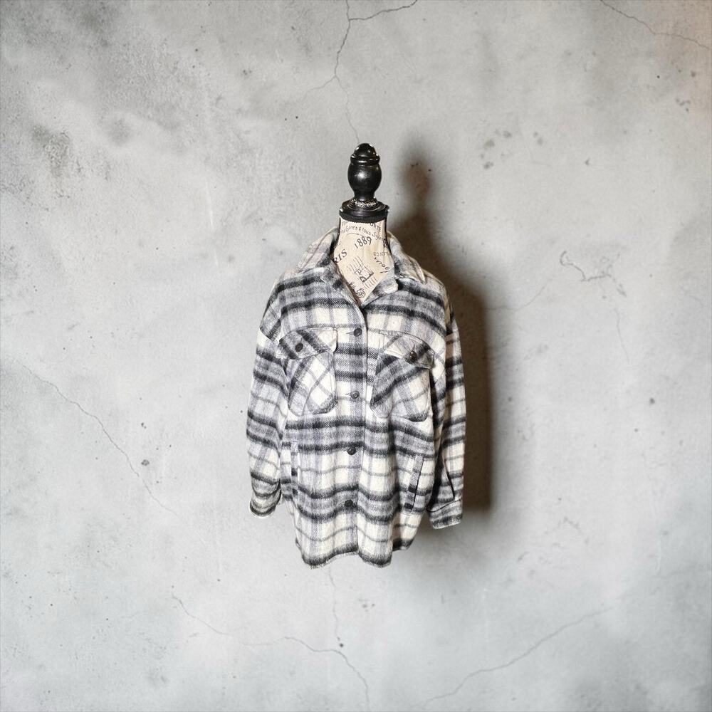 Zara Plaid Flannel Overshirt Shacket - Black & White See Description For Size